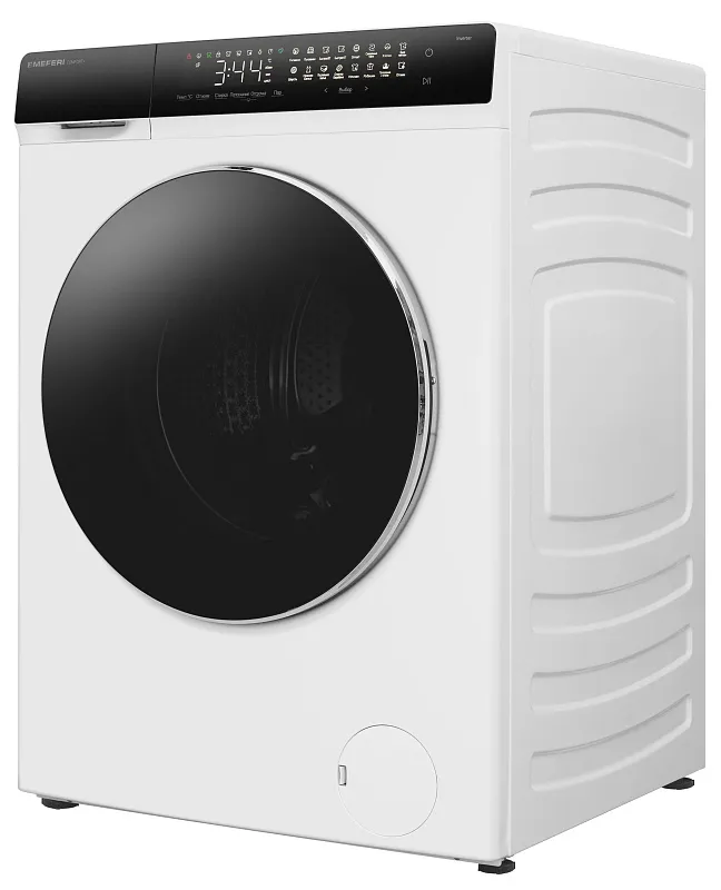Стиральная машина с инвертором и паром MEFERI MFW121416WH COMFORT PLUS отдельностоящая белая, загрузка 12 кг, с сенсорным управлением