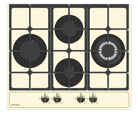 Варочная панель газовая MEFERI MGH604BG GLASS RETRO Варочная панель газовая MEFERI MGH604BG GLASS RETRO