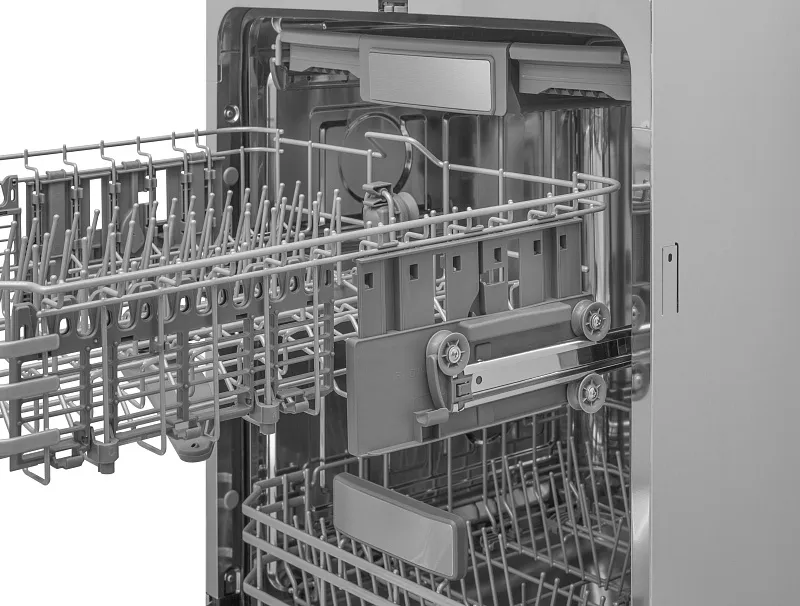 Посудомоечная машина встраиваемая с инвертором MEFERI MDW6093 LUXE 60 см, 16 комплектов посуды, 6 программ, автооткрывание, аквастоп, луч на полу, внутренняя подсветка, половинная загрузка, отсрочка