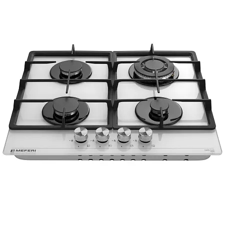 Варочная панель газовая MEFERI MGH604WH GLASS POWER Варочная панель газовая MEFERI MGH604WH GLASS POWER