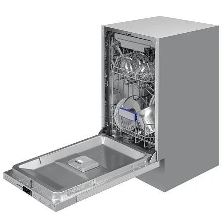 Посудомоечная машина узкая встраиваемая MEFERI MDW4563 POWER, 45 см, 10 комплектов посуды, 6 программ, защита от протечек, половинная загрузка, отсрочка, таймер Посудомоечная машина узкая встраиваемая MEFERI MDW4563 POWER, 45 см, 10 комплектов посуды, 6 программ, защита от протечек, половинная загрузка, отсрочка, таймер