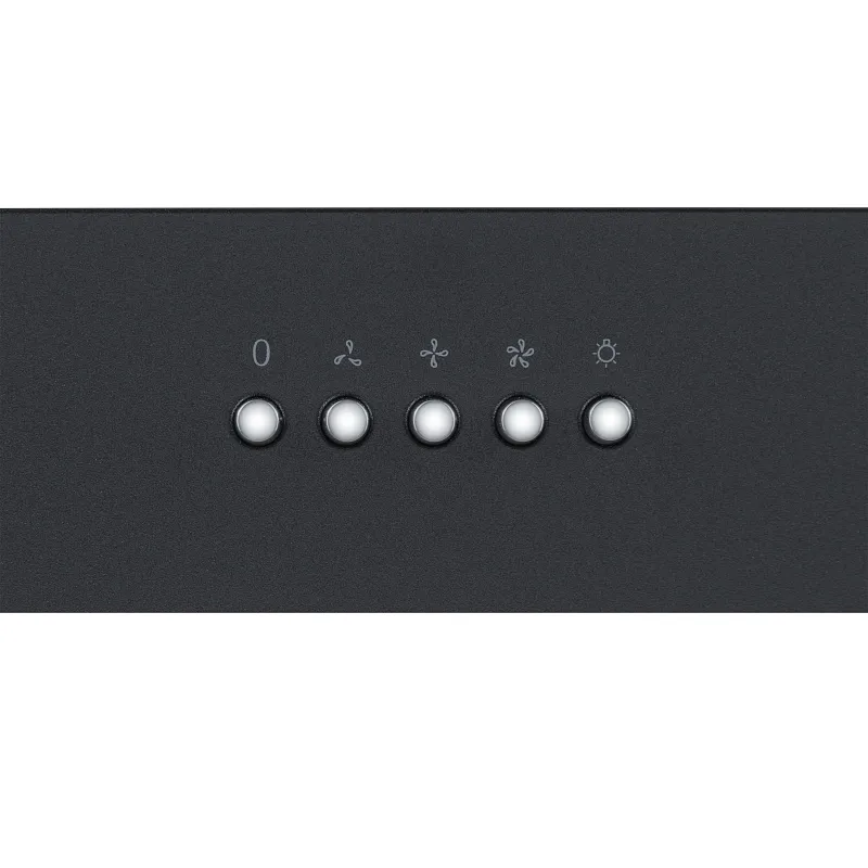 Вытяжка кухонная MEFERI INBOX60BK LIGHT, 60 см, черная, производительность 650 м3/час,  3 скорости, низкий уровень шума, режимы отвод и рециркуляция, гарантия 3 года