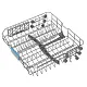 Посудомоечная машина отдельностоящая MEFERI MDW6062WH FS LIGHT, 60 см, напольная, 12 комплектов посуды, 6 программ, 2 корзины, половинная загрузка, отсрочка, защита от протечек, внутренняя подсветка