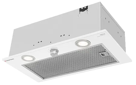 Вытяжка кухонная MEFERI INBOX52WH PUSH COMFORT, 52 см, встраиваемая, белая, производительность 950 м3/ч, 3 скорости, с утапливаемым переключателем, низкий уровень шума, режимы отвод и рециркуляция, гарантия 3 года Вытяжка кухонная MEFERI INBOX52WH PUSH COMFORT, 52 см, встраиваемая, белая, производительность 950 м3/ч, 3 скорости, с утапливаемым переключателем, низкий уровень шума, режимы отвод и рециркуляция, гарантия 3 года
