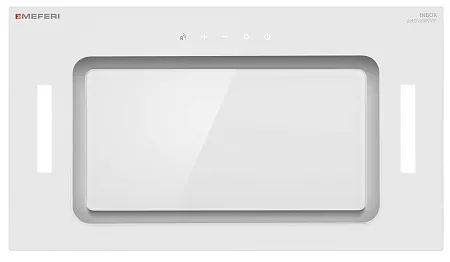 Вытяжка кухонная MEFERI INBOX52WH GLASS COMFORT, 52 см, встраиваемая, белая, стекло, производительность 950 м3/ч, 3 скорости, низкий уровень шума, режимы отвод и рециркуляция, пульт дистанционного управления, гарантия 3 года Вытяжка кухонная MEFERI INBOX52WH GLASS COMFORT, 52 см, встраиваемая, белая, стекло, производительность 950 м3/ч, 3 скорости, низкий уровень шума, режимы отвод и рециркуляция, пульт дистанционного управления, гарантия 3 года