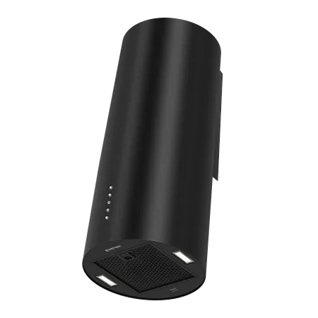 Вытяжка кухонная цилиндрическая настенная MEFERI TUBE35BK ULTRA, 35 см, черная, производительность 1200 м3/ч, 3 скорости, низкий уровень шума, режимы отвод и рециркуляция, гарантия 3 года