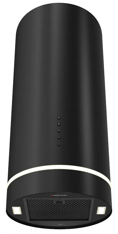 Вытяжка кухонная цилиндрическая настенная MEFERI TUBE35BK COMFORT, 35 см, черная, производительность 1200 м3/ч, 3 скорости, низкий уровень шума, режимы отвод и рециркуляция, гарантия 3 года