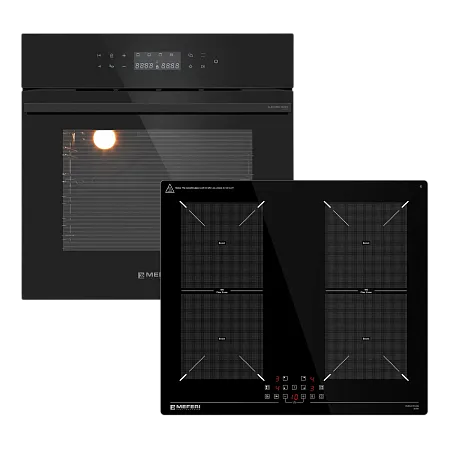 Комплект встраиваемой техники 60см черный MEFERI MS60BK73