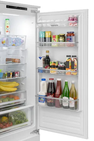 Холодильник встраиваемый MEFERI MBR193 LOW FROST LIGHT, двухкамерный, двухдверный, перенавешиваемые двери, с зоной свежести Холодильник встраиваемый MEFERI MBR193 LOW FROST LIGHT, двухкамерный, двухдверный, перенавешиваемые двери, с зоной свежести