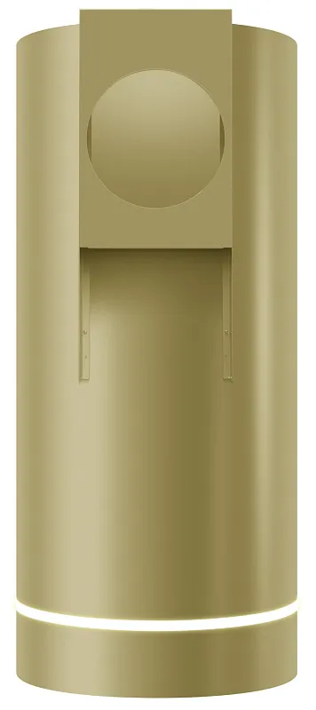 Вытяжка кухонная цилиндрическая настенная MEFERI TUBE35GOLD COMFORT, 35 см, горчично-золотая, производительность 1200 м3/ч, 3 скорости, низкий уровень шума, режимы отвод и рециркуляция, гарантия 3 года