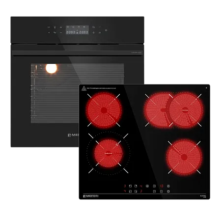 Комплект встраиваемой техники 60см черный MEFERI MS60BK72