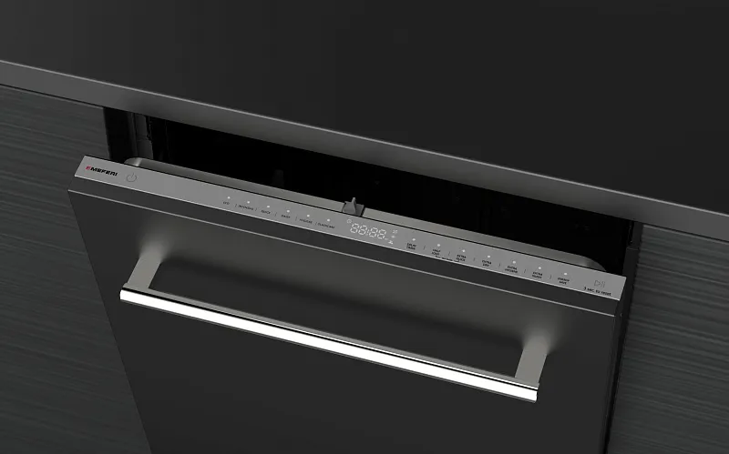 Посудомоечная машина встраиваемая с инвертором MEFERI MDW6093 LUXE 60 см, 16 комплектов посуды, 6 программ, автооткрывание, аквастоп, луч на полу, внутренняя подсветка, половинная загрузка, отсрочка