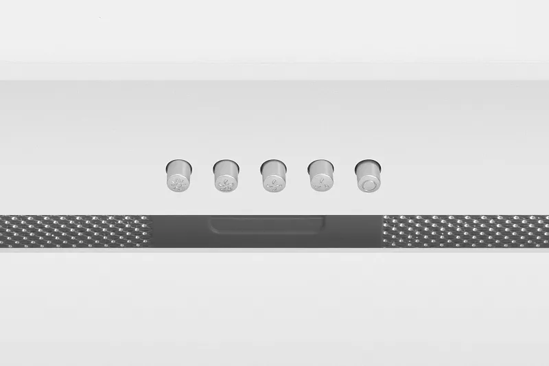 Вытяжка кухонная MEFERI INBOX60WH GLASS POWER, 60 см, полновстраиваемая, белая, стекло, производительность 900 м3/ч, 3 скорости, низкий уровень шума, режимы отвод и рециркуляция, гарантия 3 года