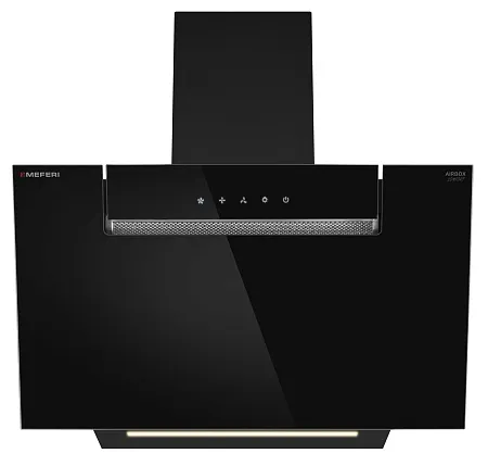Вытяжка кухонная MEFERI AIRBOX60BK COMFORT, 60 см, наклонная, черная, стекло, производительность 950 м3/ч, 3 скорости, низкий уровень шума, режимы отвод и рециркуляция, гарантия 3 года Вытяжка кухонная MEFERI AIRBOX60BK COMFORT, 60 см, наклонная, черная, стекло, производительность 950 м3/ч, 3 скорости, низкий уровень шума, режимы отвод и рециркуляция, гарантия 3 года