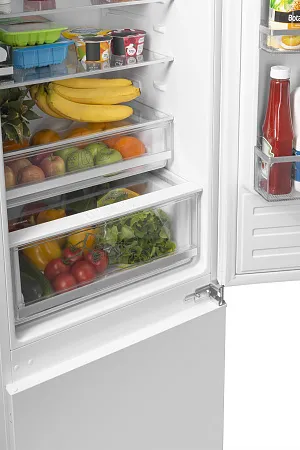 Холодильник встраиваемый MEFERI MBR193 LOW FROST LIGHT, двухкамерный, двухдверный, перенавешиваемые двери, с зоной свежести Холодильник встраиваемый MEFERI MBR193 LOW FROST LIGHT, двухкамерный, двухдверный, перенавешиваемые двери, с зоной свежести