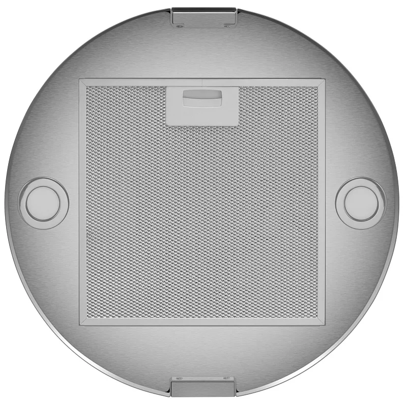 Вытяжка кухонная цилиндрическая островная MEFERI TUBE40IX ISLA COMFORT PLUS, 40 см, серая, производительность 1200 м3/ч, 5 скоростей, режимы отвод и рециркуляция, сенсорное управление, гарантия 3 года