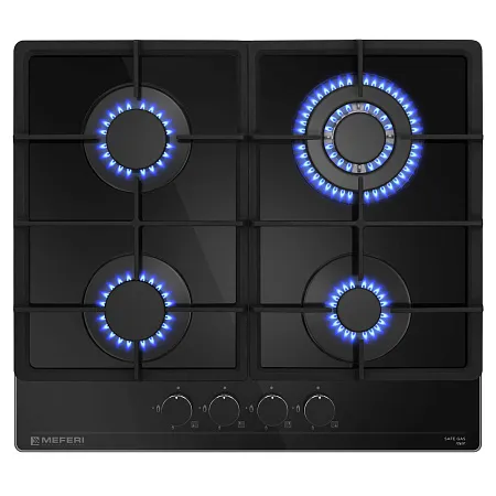 Варочная панель газовая MEFERI MGH604BK GLASS POWER Варочная панель газовая MEFERI MGH604BK GLASS POWER