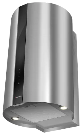 Вытяжка кухонная цилиндрическая настенная MEFERI TUBE40IX COMFORT PLUS, 40 см, серая, производительность 1200 м3/ч, 5 скоростей, низкий уровень шума, режимы отвод и рециркуляция, сенсорное управление, гарантия 3 года