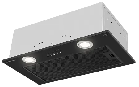 Вытяжка кухонная MEFERI INBOX52BK LIGHT, 52 см, встраиваемая, черная, производительность 650 м3/ч, 3 скорости, низкий уровень шума, режимы отвод и рециркуляция, гарантия 3 года