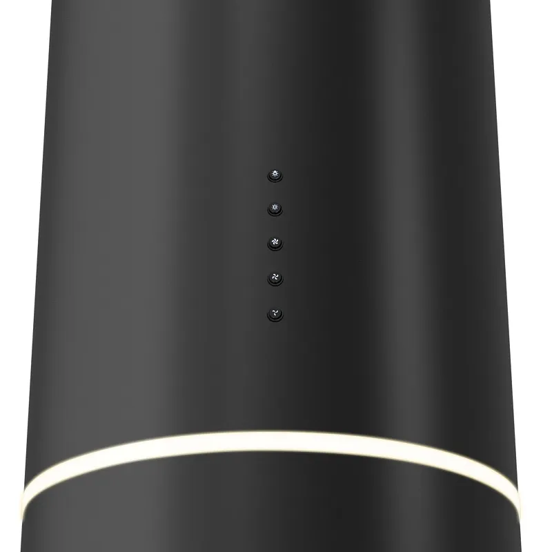 Вытяжка кухонная цилиндрическая настенная MEFERI TUBE35BK COMFORT, 35 см, черная, производительность 1200 м3/ч, 3 скорости, низкий уровень шума, режимы отвод и рециркуляция, гарантия 3 года