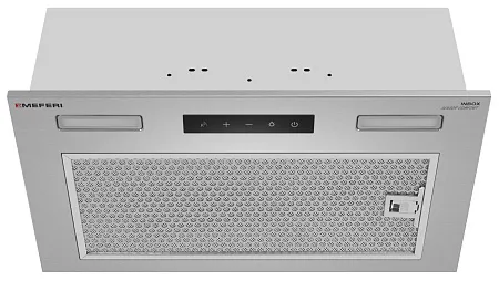 Вытяжка кухонная MEFERI INBOX52IX SENSOR COMFORT, 52 см, встраиваемая, серая, производительность 950 м3/ч, 3 скорости, низкий уровень шума, режимы отвод и рециркуляция, сенсорное управление, пульт дистанционного управления, гарантия 3 года Вытяжка кухонная MEFERI INBOX52IX SENSOR COMFORT, 52 см, встраиваемая, серая, производительность 950 м3/ч, 3 скорости, низкий уровень шума, режимы отвод и рециркуляция, сенсорное управление, пульт дистанционного управления, гарантия 3 года