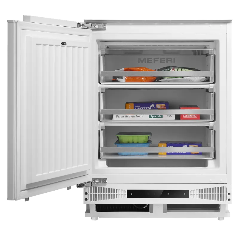 Фото morozilnaya_kamera_vstraivaemaya_mbf82_low_frost_light на сайте meferi-home.ru Морозильная камера MEFERI MBF82 LOW FROST LIGHT, встраиваемая под столешницу - изображение morozilnaya_kamera_vstraivaemaya_mbf82_low_frost_light
