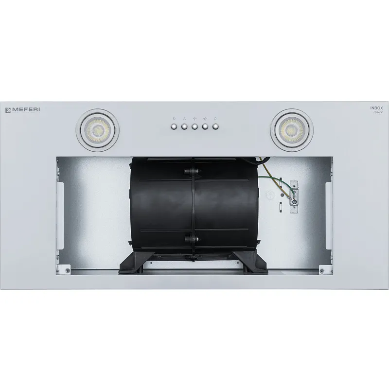 Вытяжка кухонная MEFERI INBOX60WH POWER, 60 см, встраиваемая, белая, производительность 900 м3/ч, 3 скорости, низкий уровень шума, режимы отвод и рециркуляция, гарантия 3 года