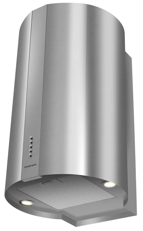 Вытяжка кухонная цилиндрическая настенная MEFERI TUBE40IX POWER, 40 см, серая, производительность 850 м3/ч, 3 скорости, низкий уровень шума, режимы отвод и рециркуляция, гарантия 3 года - изображение vytyazhka_tsilindricheskaya_pristennaya_tube40ix_power  