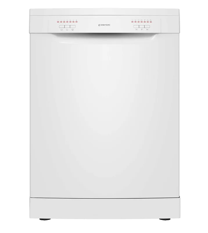 Посудомоечная машина отдельностоящая MEFERI MDW6062WH FS LIGHT, 60 см, напольная, 12 комплектов посуды, 6 программ, 2 корзины, половинная загрузка, отсрочка, защита от протечек, внутренняя подсветка