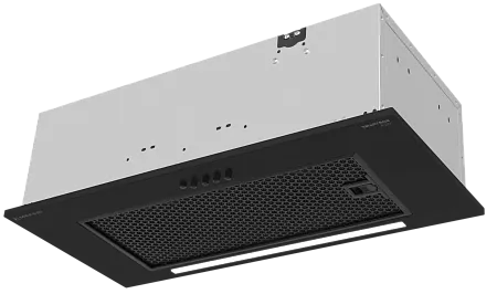 Вытяжка кухонная MEFERI SMARTBOX60BK POWER, 60 см, встраиваемая, черная, производительность 900 м3/ч, 3 скорости, низкий уровень шума, режимы отвод и рециркуляция, гарантия 3 года