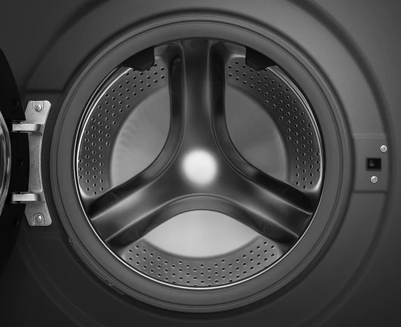 Стиральная машина с инвертором и паром MEFERI MFW121416GR COMFORT PLUS отдельностоящая серая, загрузка 12 кг, с сенсорным управлением