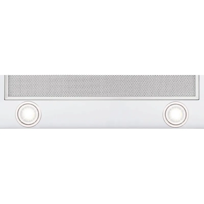 Вытяжка телескопическая кухонная MEFERI SLIDEBOX60WH GLASS ULTRA, 60 см, белая, стекло, производительность 850 м3/ч, 2 скорости, низкий уровень шума, режимы отвод и рециркуляция, гарантия 3 года
