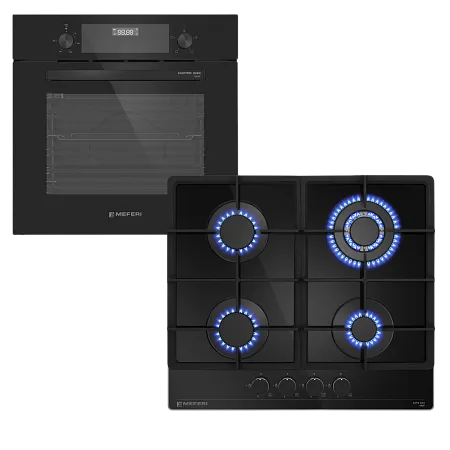 Комплект встраиваемой техники 60см черный MEFERI MS60BK01