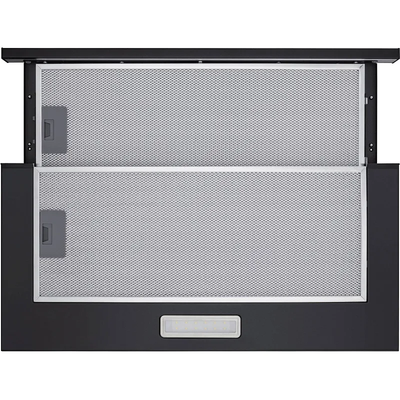 Вытяжка телескопическая кухонная MEFERI SLIDEBOX60BK LIGHT, 60 см, черный, производительность 650 м3/ч, 2 скорости, низкий уровень шума, режимы отвод и рециркуляция, гарантия 3 года