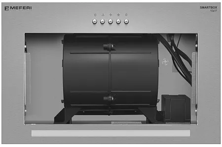 Вытяжка кухонная MEFERI SMARTBOX45IX POWER, 45 см, встраиваемая, серая, производительность 900 м3/ч, 3 скорости, низкий уровень шума, режимы отвод и рециркуляция, гарантия 3 года Вытяжка кухонная MEFERI SMARTBOX45IX POWER, 45 см, встраиваемая, серая, производительность 900 м3/ч, 3 скорости, низкий уровень шума, режимы отвод и рециркуляция, гарантия 3 года