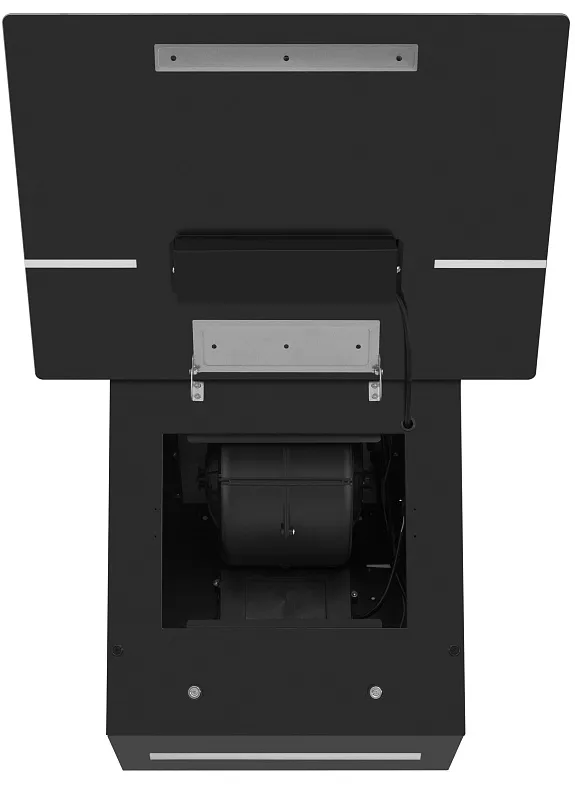 Вытяжка кухонная MEFERI AIRBOX60BK ULTRA, 60 см, наклонная, черная, стекло, производительность 1100 м3/ч, 3 скорости, низкий уровень шума, режимы отвод и рециркуляция, гарантия 3 года