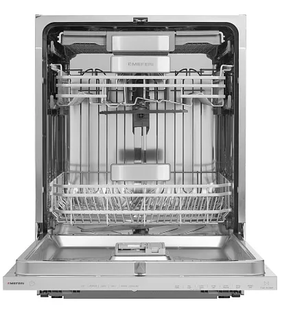 Посудомоечная машина встраиваемая с инвертором MEFERI MDW6093 LUXE 60 см, 16 комплектов посуды, 6 программ, автооткрывание, аквастоп, проекция обратного отсчёта времени, внутренняя подсветка, половинная загрузка, отсрочка Посудомоечная машина встраиваемая с инвертором MEFERI MDW6093 LUXE 60 см, 16 комплектов посуды, 6 программ, автооткрывание, аквастоп, проекция обратного отсчёта времени, внутренняя подсветка, половинная загрузка, отсрочка
