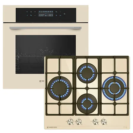Комплект встраиваемой техники MEFERI 60см бежевый MS60BG27 Комплект встраиваемой техники MEFERI 60см бежевый MS60BG27