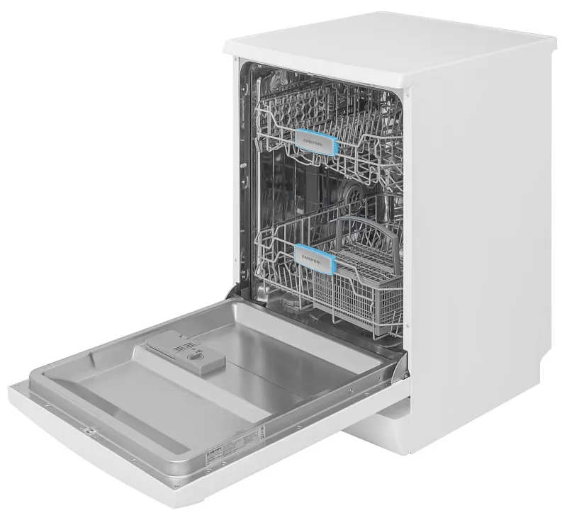 Посудомоечная машина отдельностоящая MEFERI MDW6062WH FS LIGHT, 60 см, напольная, 12 комплектов посуды, 6 программ, 2 корзины, половинная загрузка, отсрочка, защита от протечек, внутренняя подсветка