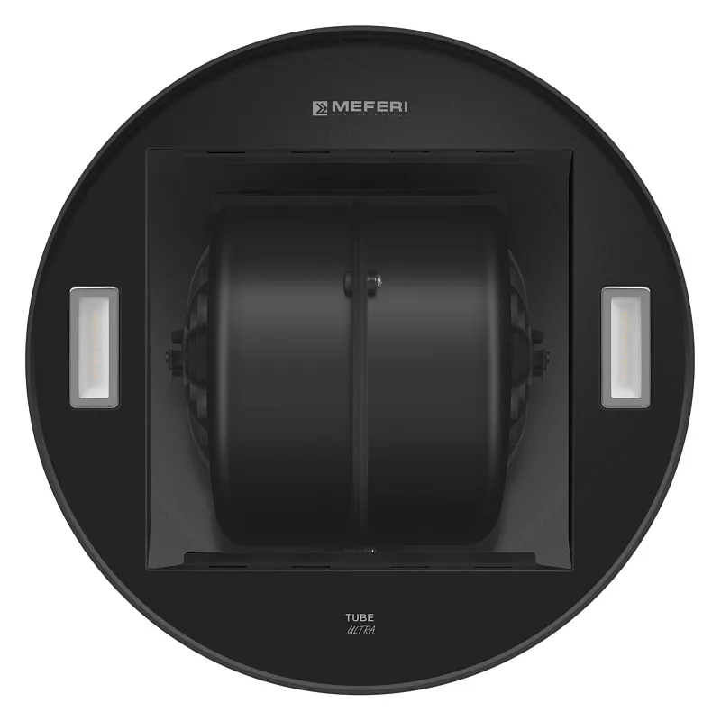 Вытяжка кухонная цилиндрическая настенная MEFERI TUBE35BK ULTRA, 35 см, черная, производительность 1200 м3/ч, 3 скорости, низкий уровень шума, режимы отвод и рециркуляция, гарантия 3 года