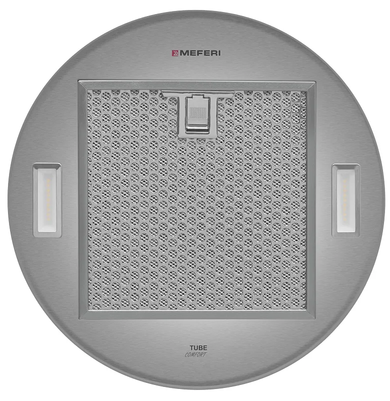Вытяжка кухонная цилиндрическая настенная MEFERI TUBE35IX COMFORT, 35 см, серая, производительность 1200 м3/ч, 3 скорости, низкий уровень шума, режимы отвод и рециркуляция, гарантия 3 года