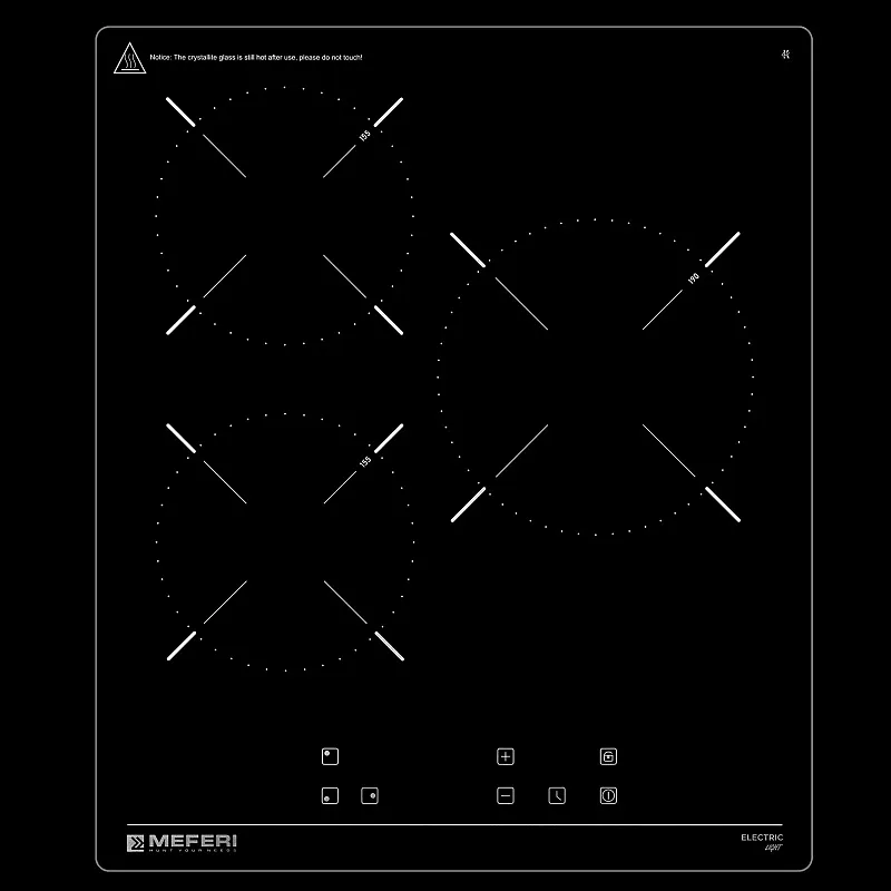 Комплект встраиваемой техники 45 см черный MEFERI MS45BK02