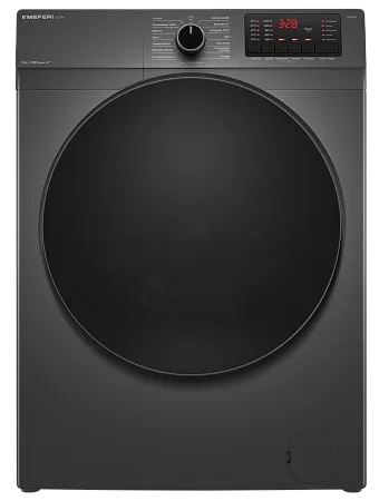 Стиральная машина с инвертором и паром MEFERI MFW091216GR ULTRA отдельностоящая серая, загрузка 9 кг