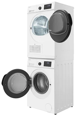 Колонна из стиральной и сушильной машин белая MEFERI MS10WH80 ULTRA Колонна из стиральной и сушильной машин белая MEFERI MS10WH80 ULTRA