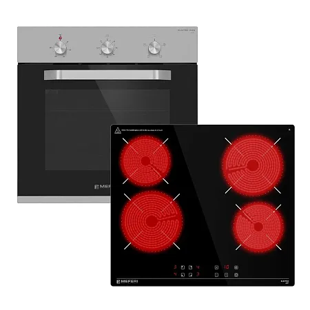 Комплект встраиваемой техники 60см нержавеющая сталь MEFERI MS60IX02
