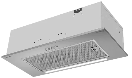 Вытяжка кухонная MEFERI SMARTBOX60IX POWER, 60 см, встраиваемая, серая, производительность 900 м3/ч, 3 скорости, низкий уровень шума, режимы отвод и рециркуляция, гарантия 3 года