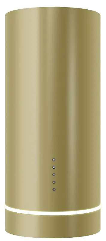 Вытяжка кухонная цилиндрическая настенная MEFERI TUBE35GOLD COMFORT, 35 см, горчично-золотая, производительность 1200 м3/ч, 3 скорости, низкий уровень шума, режимы отвод и рециркуляция, гарантия 3 года
