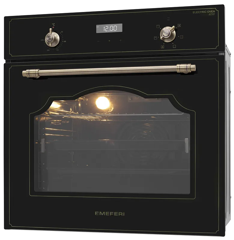 Комплект встраиваемой техники MEFERI 60см черный MS60BK77