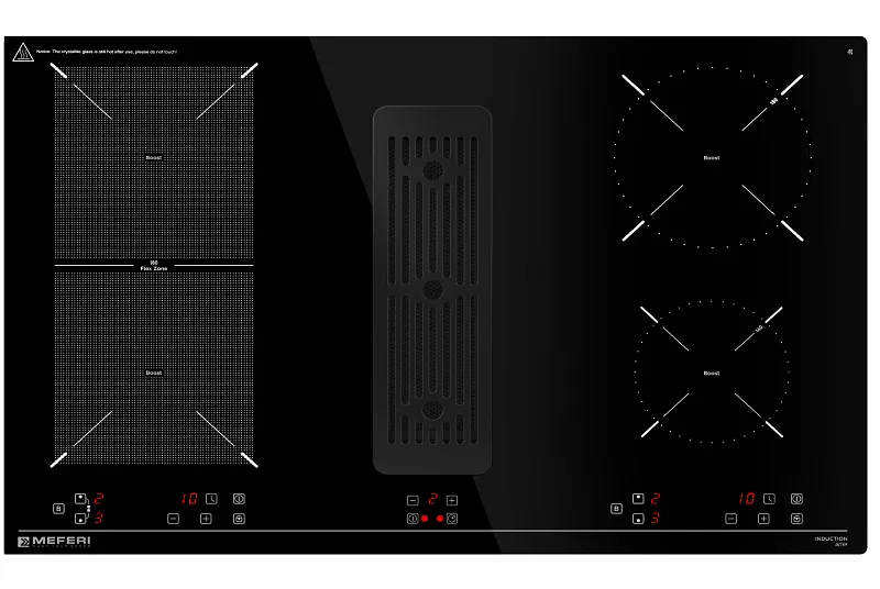 Варочная панель индукционная с вытяжкой MEFERI XSMART35IX ULTRA - изображение varochnaya_panel_induktsionnaya_s_vytyazhkoy_xsmart35ix_ultra  