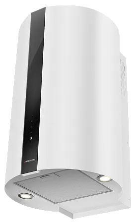 Вытяжка кухонная цилиндрическая настенная MEFERI TUBE40WH COMFORT PLUS, 40 см, белая, производительность 1200 м3/ч, 5 скоростей, низкий уровень шума, режимы отвод и рециркуляция, сенсорное управление, гарантия 3 года